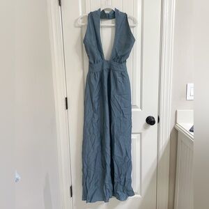 Forever 21 Indigo Halter Maxi Dress – Size S, NWT